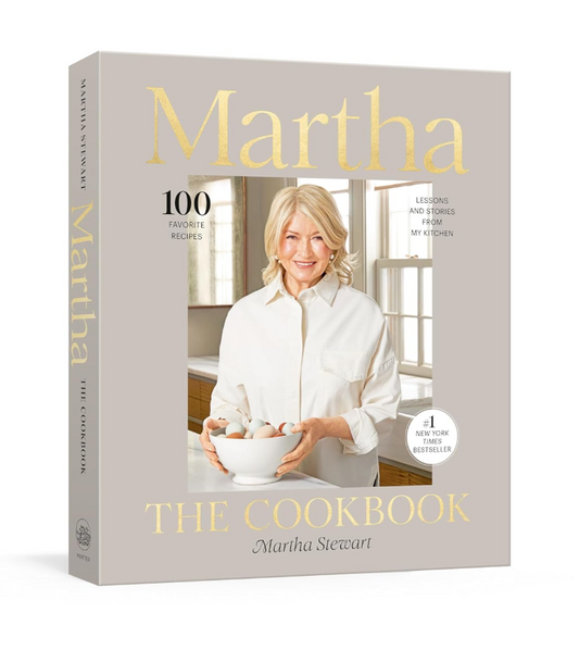 Martha Stewart cookbook with a photo of the author holding a bowl.