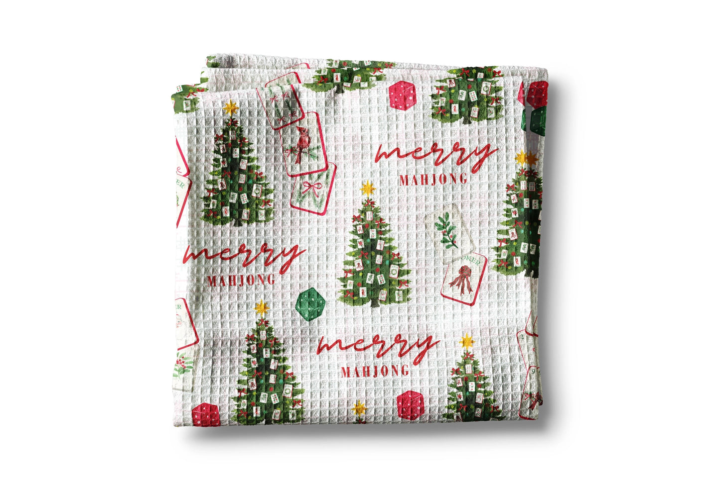 Merry Mahjong Christmas Kitchen Towel