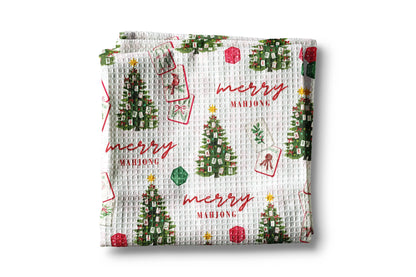 Merry Mahjong Christmas Kitchen Towel