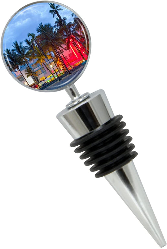 Miami Wine Bottle Stopper in Gift Box