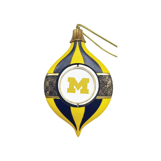 Michigan 5.5" Spinning Bulb Holiday Ornament