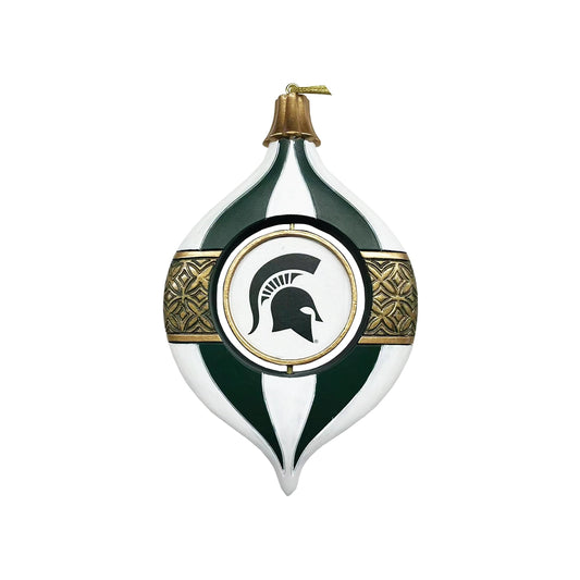 Michigan State 5.5" Spinning Bulb Holiday Ornament