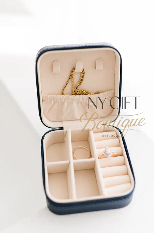 Mini Jewelry Case Case - Navy Travel Jewelry Case