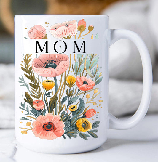 Mothers Day Mom Flowers Coffee Mug