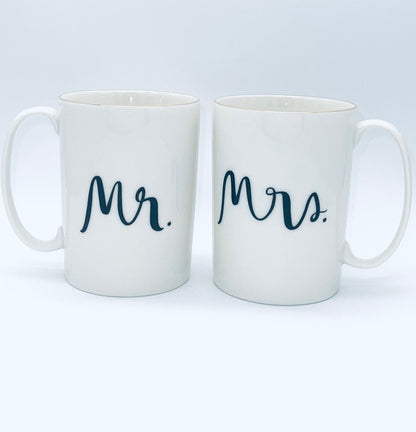 Mr & Mrs 2Pc. 12oz. Mug Set - White