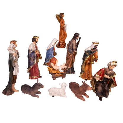 18" Resin Nativity Table Piece Set, 11-Piece