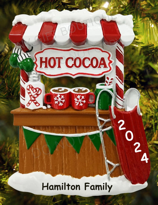 Hot Cocoa Stand Personalized Ornament