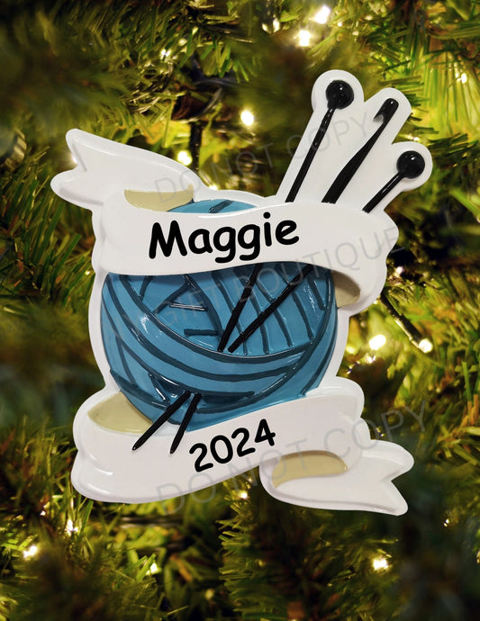 Knitting Personalized Ornament