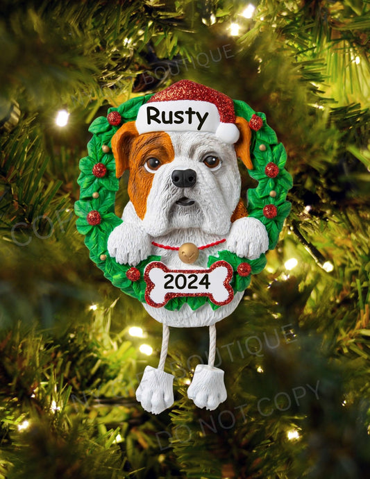 Bulldog Dog Breed Personalized Ornament