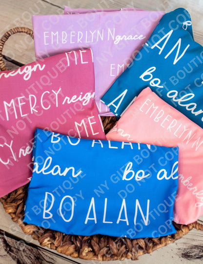 Font Duo Personalized Baby Swaddle Blanket
