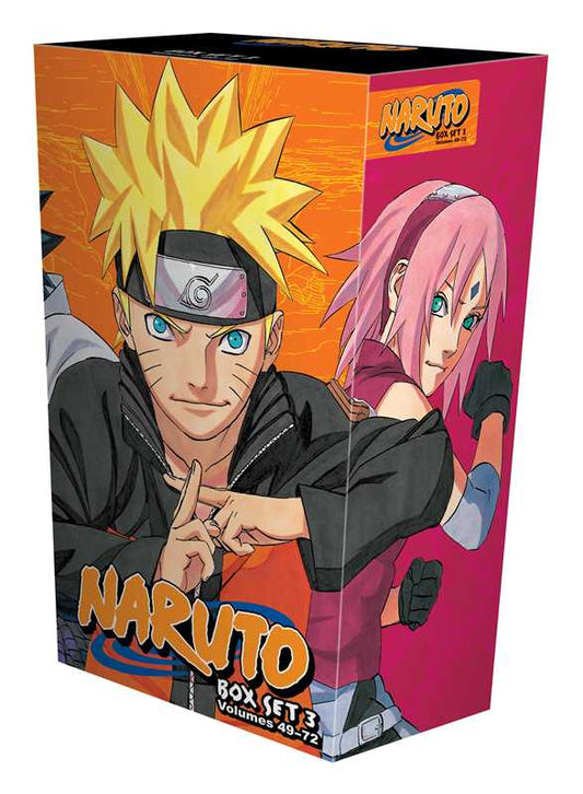 Naruto anime box set with characters on an orange and pink background