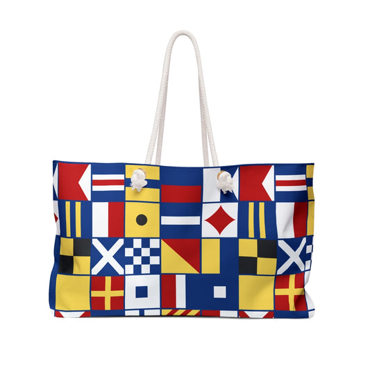 Nautical Signal Flag Beach Tote Bag
