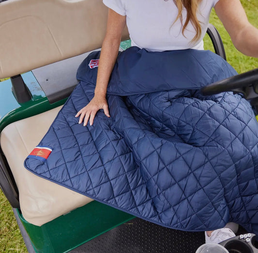 Navy Waterproof Quilted Puffer Blanket