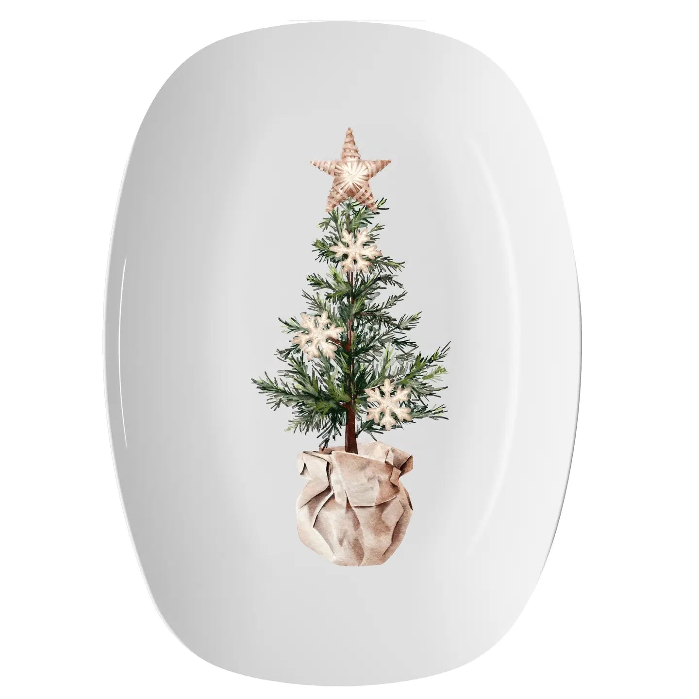 Neutral Christmas Tree ThermoSaf® Platter