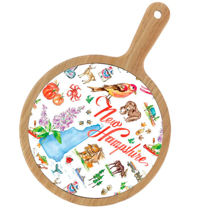 Location Themed Bamboo Cheese Board - Boot Scootin Bamboo & Ceramic Cheese Board Preorder ships March 3