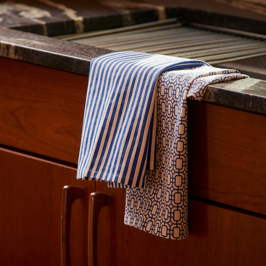 Newport Kitchen Towels, Set of 2 - Blue