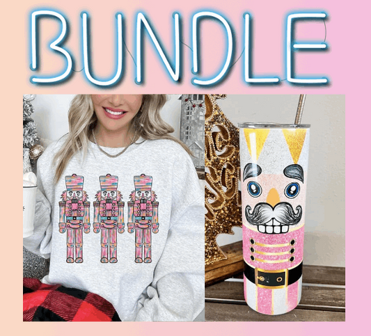 Nutcracker Christmas Shirt & Tumbler Bundle Set