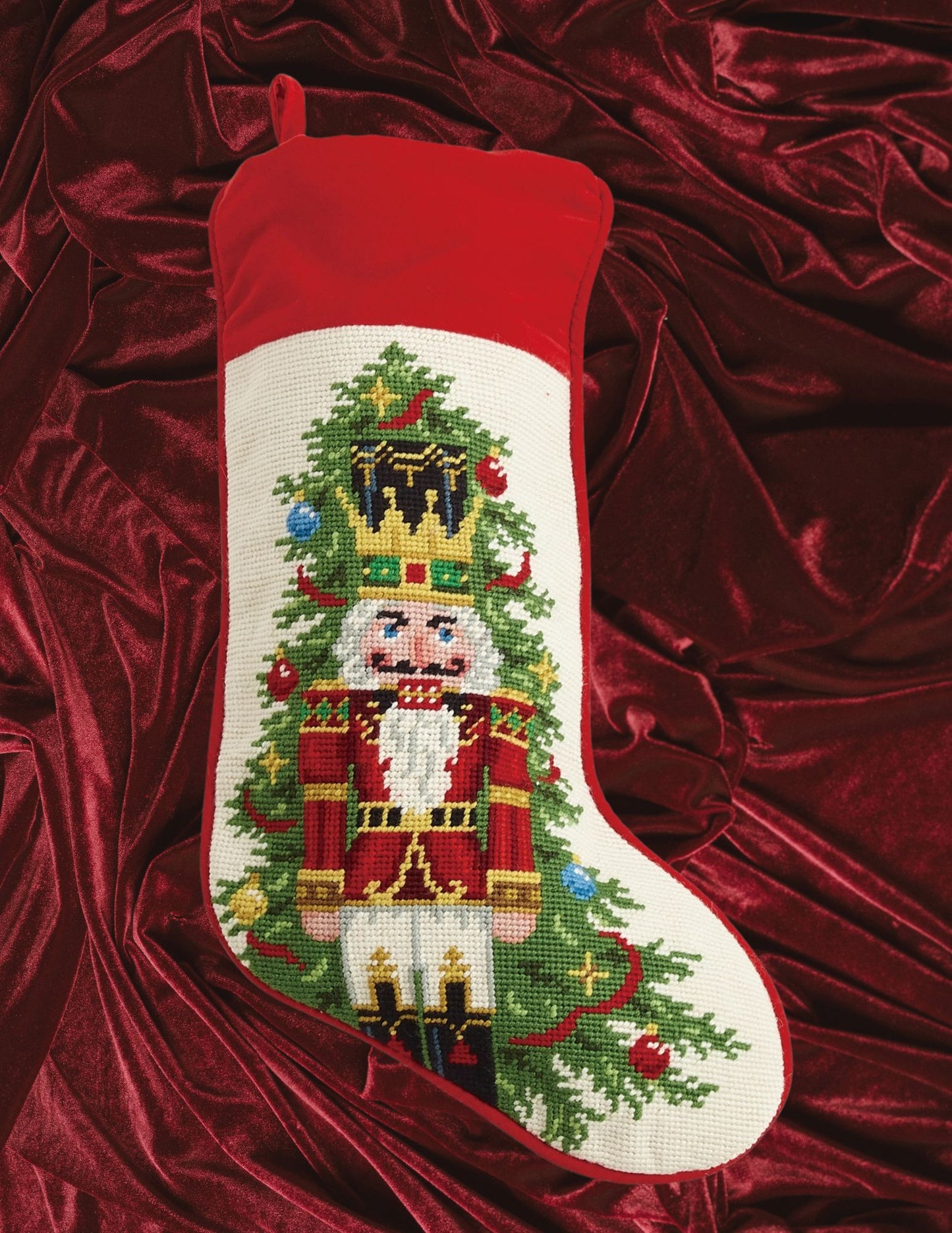 Nutcracker Needlepoint Stocking