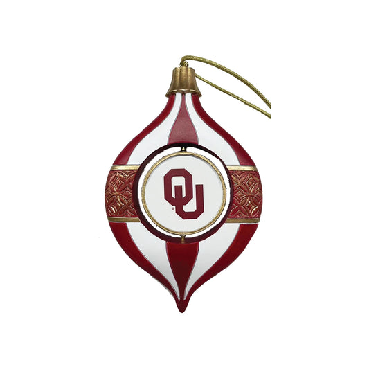 Oklahoma 5.5" Spinning Bulb Holiday Ornament