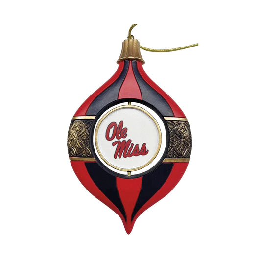 Ole Miss 5.5" Spinning Bulb Holiday Ornament