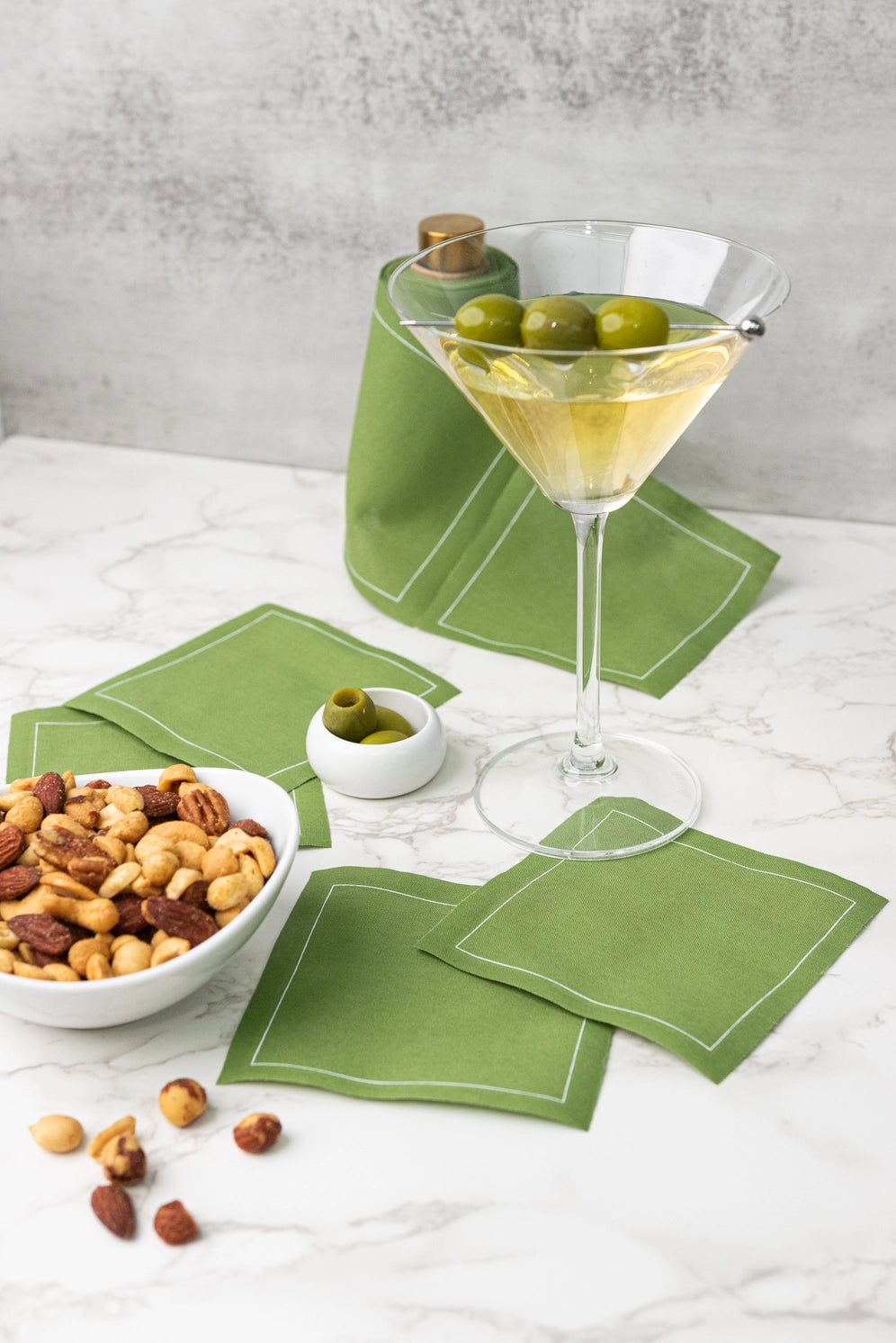 Olive Cocktail Napkin Roll