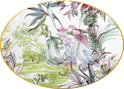 Oval Porcelain Plate - Ladies - Firenze