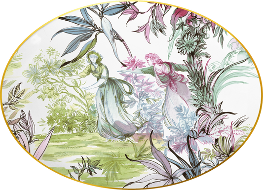 Oval Porcelain Plate - Ladies - Firenze