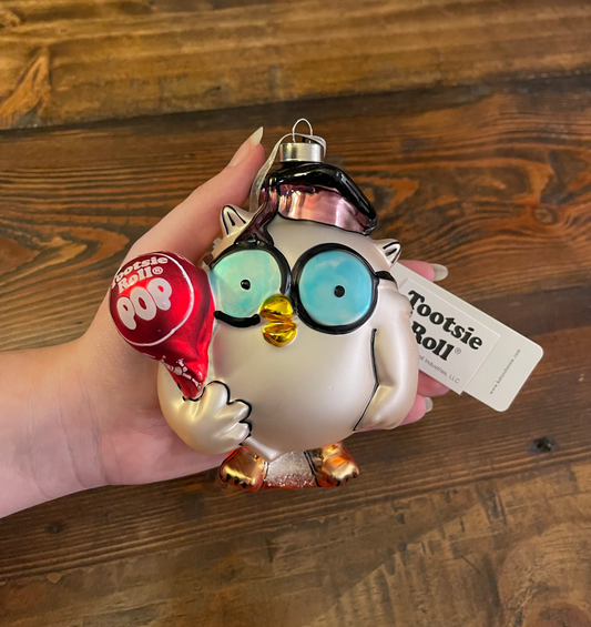 Tootsie Pop Mr. Owl - Holiday Glass Ornament