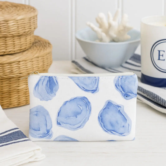 Oysters Watercolor Canvas Pouch