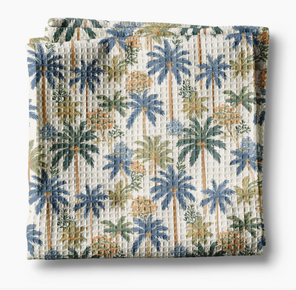 Palm Trees Coastal Seaside Ocean Waffle Weave Towel - NY Gift Boutique