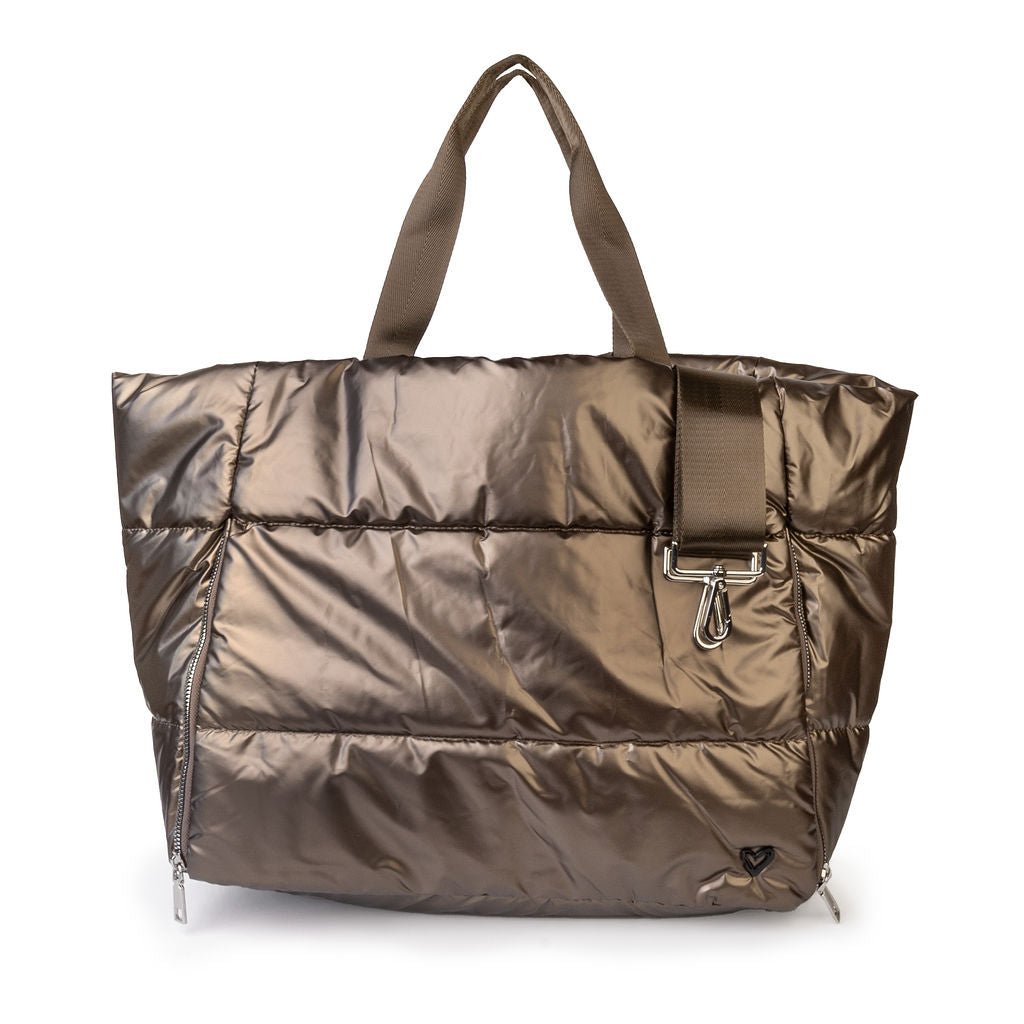 Panorama Large Puffer Tote - Bronze