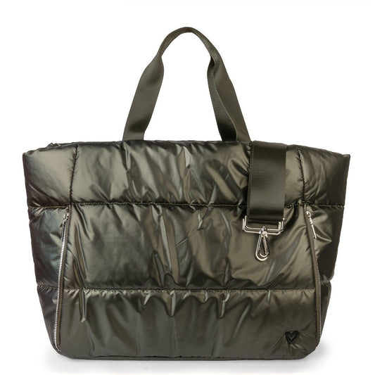 Panorama Large Puffer Tote - Olive