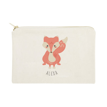 Pouch with a fox design and 'ALEXA' text on a white background
