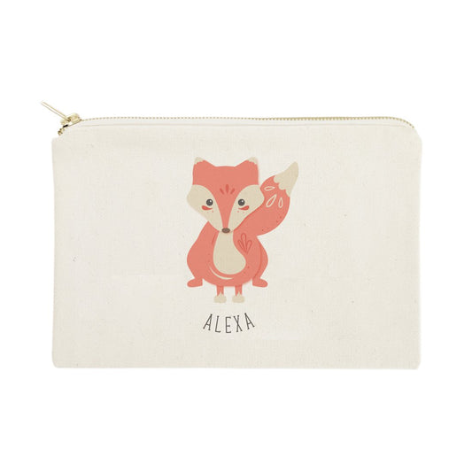 Pouch with a fox design and 'ALEXA' text on a white background