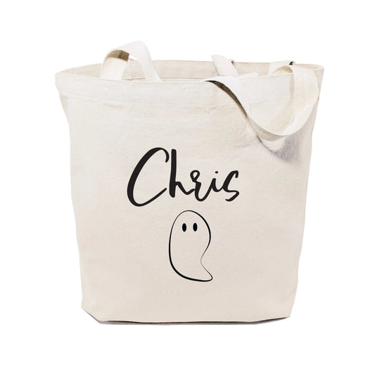 Personalized Name Ghost Kids Canvas Tote Bag