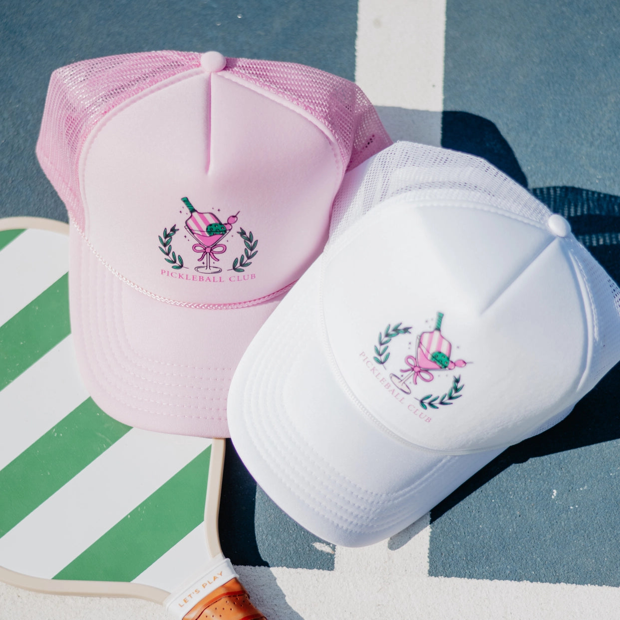 Pickleball Club Martini Foam Trucker Cap