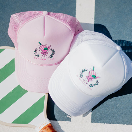 Pickleball Club Martini Foam Trucker Cap