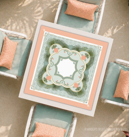 Pineapple Palms Mahjong Mat