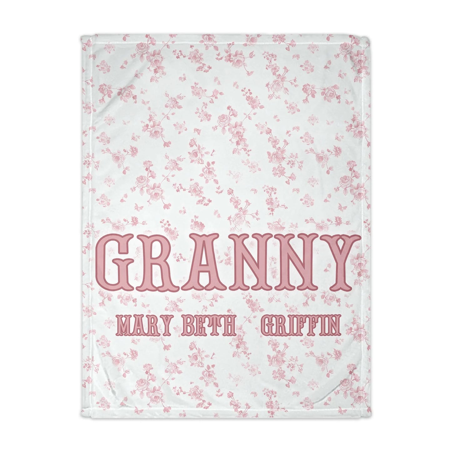 Light Pink Floral Family Blanket