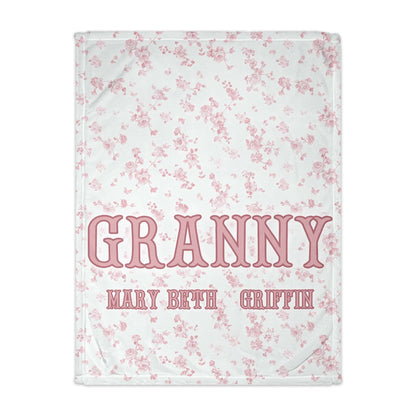 Light Pink Floral Family Blanket