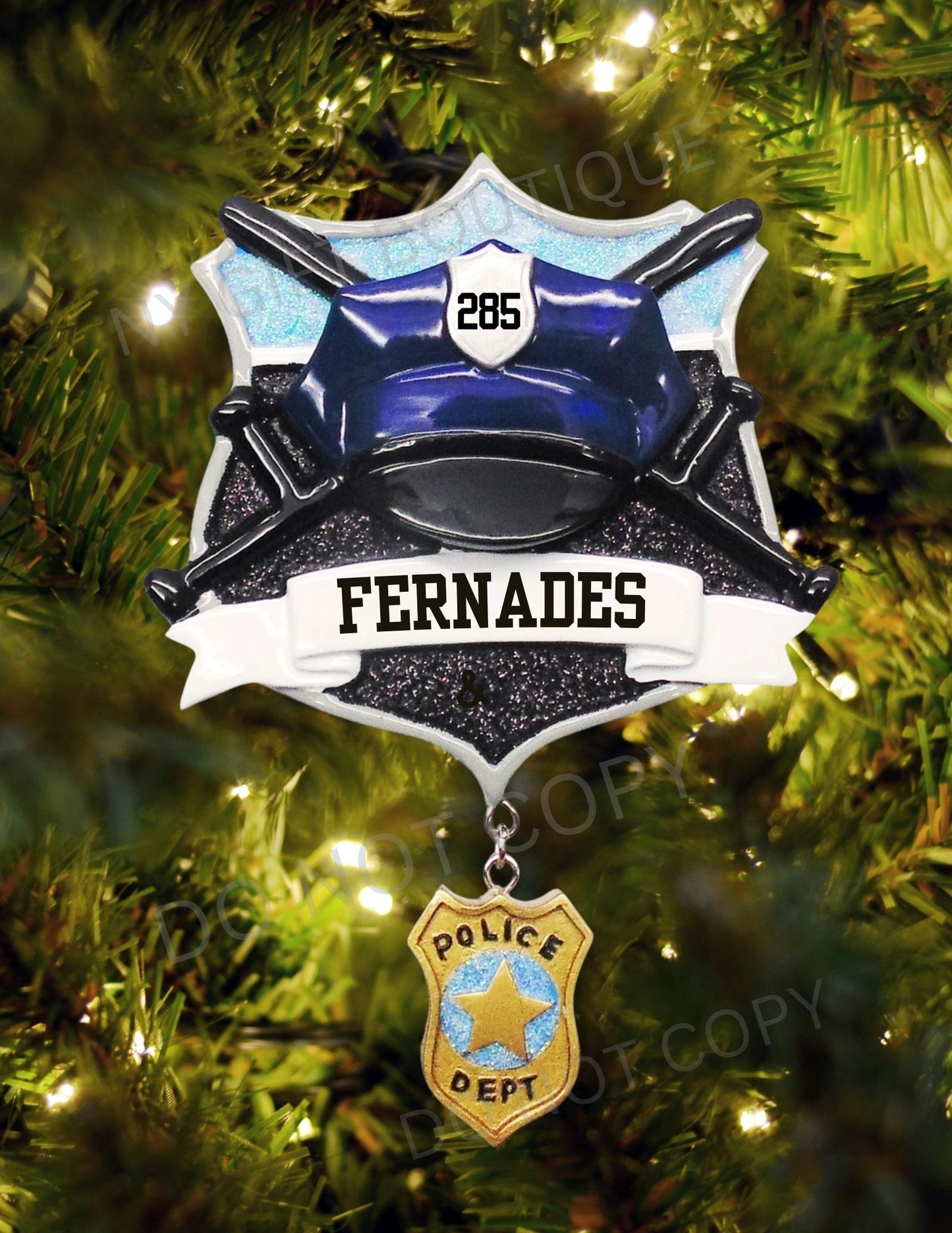 Police Personalized Ornament