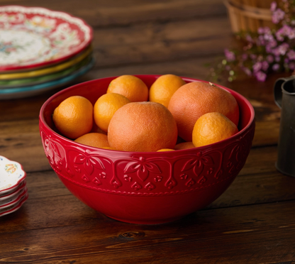 Provence Embossed Deep Bowl 10.5in X 5in