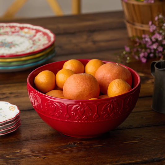 Provence Embossed Deep Bowl 10.5in X 5in