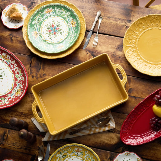 Provence Medium Rectangular Stoneware Baker 14in X 8.75in