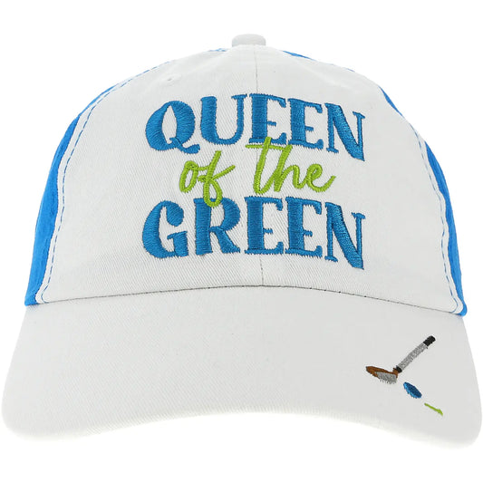 Queen of the Green - Dark Teal & White Adjustable Hat
