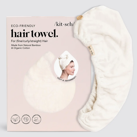 Quick Dry Hair Towel - Ivory - NY Gift Boutique