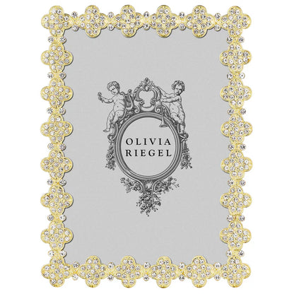 Gold Pavé Clover Frame by Olivia Riegel 