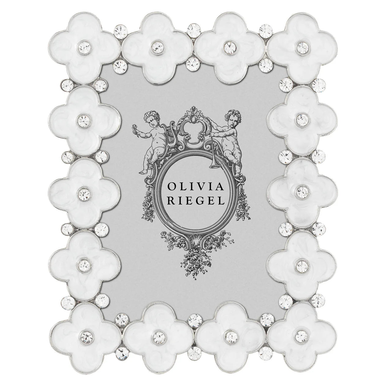Enamel Clover Frame - 2.5" x 3.5"