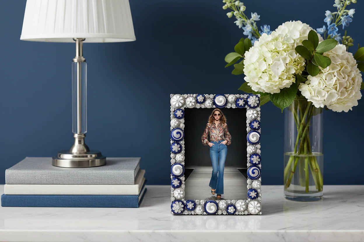 Blue & White Charisma 5" x 7" Picture Frame