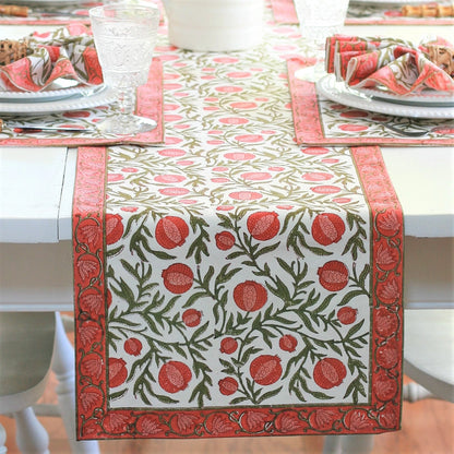 Red Pomegranate - Table Runner, 14"x92"